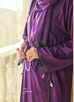 شرشف صلاة لف موف غامق قطن بالكروشيه عناقيد عنب يدو...