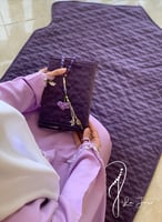 شرشف صلاة سستة موف فاتح بالكروشيه و الورد الاويا م...