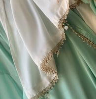 شرشف صلاة لف تفني اخضر بالكروشبه و الورد الاويا ال...