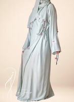 شرشف صلاة لف قطن أزرق بستال بالورد الاويا المميز م...