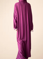 شرشف صلاة لف أحمر مزين بالكروشيه