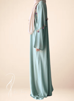 شرشف صلاة سستة اخضر زيتي فاتح باستيل مزين بالكروشي...