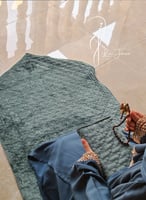 شرشف صلاة لف ازرق تركوازي كروشيه فاخر و مميز