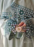 شرشف صلاة لاجور لف أخضر فاتح بكروشيه ترتر يدوي فاخ...