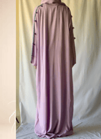 شرشف صلاة سحاب موف كروشيه يدوي و الطرحة مثبتة.