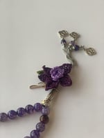 سبحة 33 عقيق برازيلي أزرق فيروزي مزينة بوردة أويا...