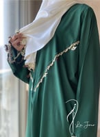 شرشف صلاة سستة أخضر بالكروشيه و الورد الاويا