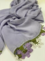 طرحة كروشيه بوال رمادي