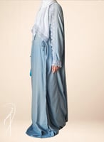 شرشف صلاة لف جبير ازرق رمادي و الطرحة لينين.