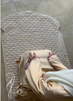 شرشف صلاة لف بيج كروشيه ملون يدوي طرحة متصلة