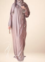 شرشف صلاة لف بيج على بني قطن بالكروشيه يدوي