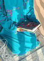 شرشف صلاة لف فيروزي بالكروشيه يدوي