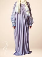 شرشف صلاة لف رسم باتيك باستيل بنفسجي الطرحة مثبتة