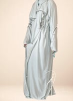 شرشف صلاة لف أزرق فاتح قطن بالكروشيه يدوي