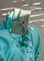 شرشف صلاة لف تيفني ستان مزين بورد أويا يدوي من لاج...