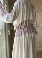 شرشف صلاة اوف وايت سستة دانتيل حزام من لاجور