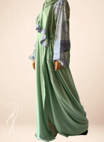 227002 شرشف صلاة رسم باتيك لف اخضر وازرق و الطرحة...