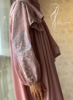 224010 شرشف صلاة رسم باتيك لف بصلي وردي و الطرحة م...