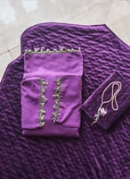 شرشف صلاة لف بنفسجي بالورد الاويا اصفر و ابيض الفا...