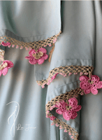 شرشف صلاة سستة تفني مزين بالكروشيه