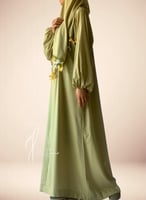 شرشف صلاة فستقي سستة اويا تركي يدوي والطرحة منفصلة