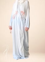 شرشف صلاة لف ابيض ستان اويا وردي