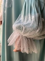 شرشف صلاة دانتيل سحاب أخضر فاتح