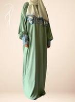 227501شرشف صلاة باتيك اخضر وفيروزي سستة