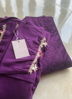 شرشف صلاة سستة موف مزين بالكروشيه و الورد الاويا