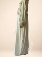 شرشف صلاة سستة ابيض ستان دانتيل رمادي