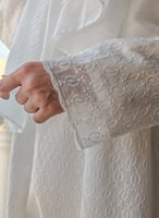 ثوب حج وعمرة أبيض قطن مطرز