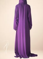 شرشف صلاة بنفسجي سستة مزين بالكروشيه و الورد الاوي...