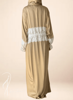 شرشف صلاة سستة دانتيل حزام بيج على زيتي