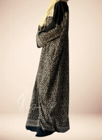 شرشف صلاة سستة طرحة اسودو بيج منقوش بني منفصلة.