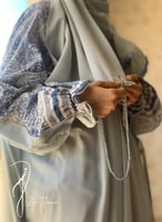 شرشف صلاة لف رسم باتيك أزرق باستيل الطرحة مثبتة