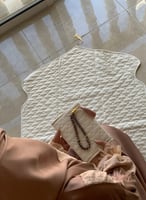 شرشف صلاة دانتيل بني لاتي سحاب