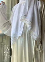 شرشف صلاة كروشيه لف مثل الروب اوف وايت