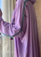 شرشف صلاة سحاب موف كروشيه يدوي و الطرحة مثبتة.