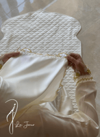 شرشف صلاة اويا لف مفتوح اوف وايت مع ذهبي و الطرحة...