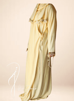 شرشف صلاة لف اصفر باستال فاتح مزين بأويا يدوي من ل...