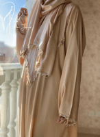 شرشف صلاة بيج سستة مزين بالكروشيه و الورد الاويا