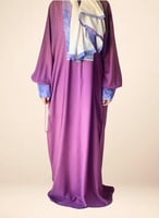 شرشف صلاة موف سستة رسم باتيك موف ازرق