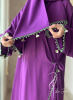 شرشف صلاة لف موف مزين بالكروشيه و الورد الاويا