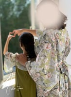 فستان حرير اخضر درابيه فري سايز يلبس بعدة طرق طوبي