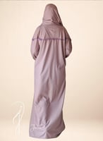 شرشف صلاة سستة موف على بيج مزين بالكروشي من لاجور