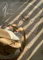 شرشف صلاة سستة دانتيل حزام بيج على زيتي