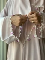 شرشف صلاة سحاب موف مزين بالكروشي يدوي