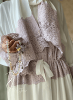 شرشف صلاة اوف وايت سستة دانتيل حزام من لاجور