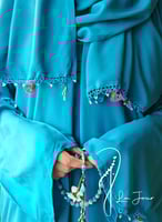 شرشف صلاة سستة ازرق ورد اويا الفاخر من لاجور