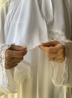 شرشف صلاة كروشيه لف مثل الروب اوف وايت